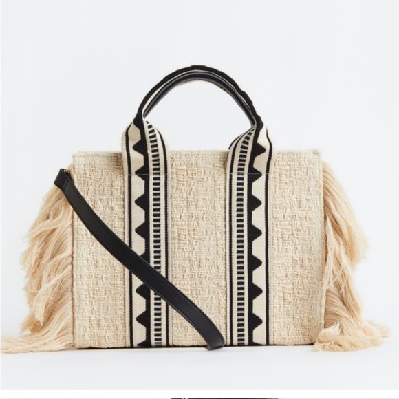 NWOT H&M Jacquard-weave Shopper Purse - Picture 1 of 5